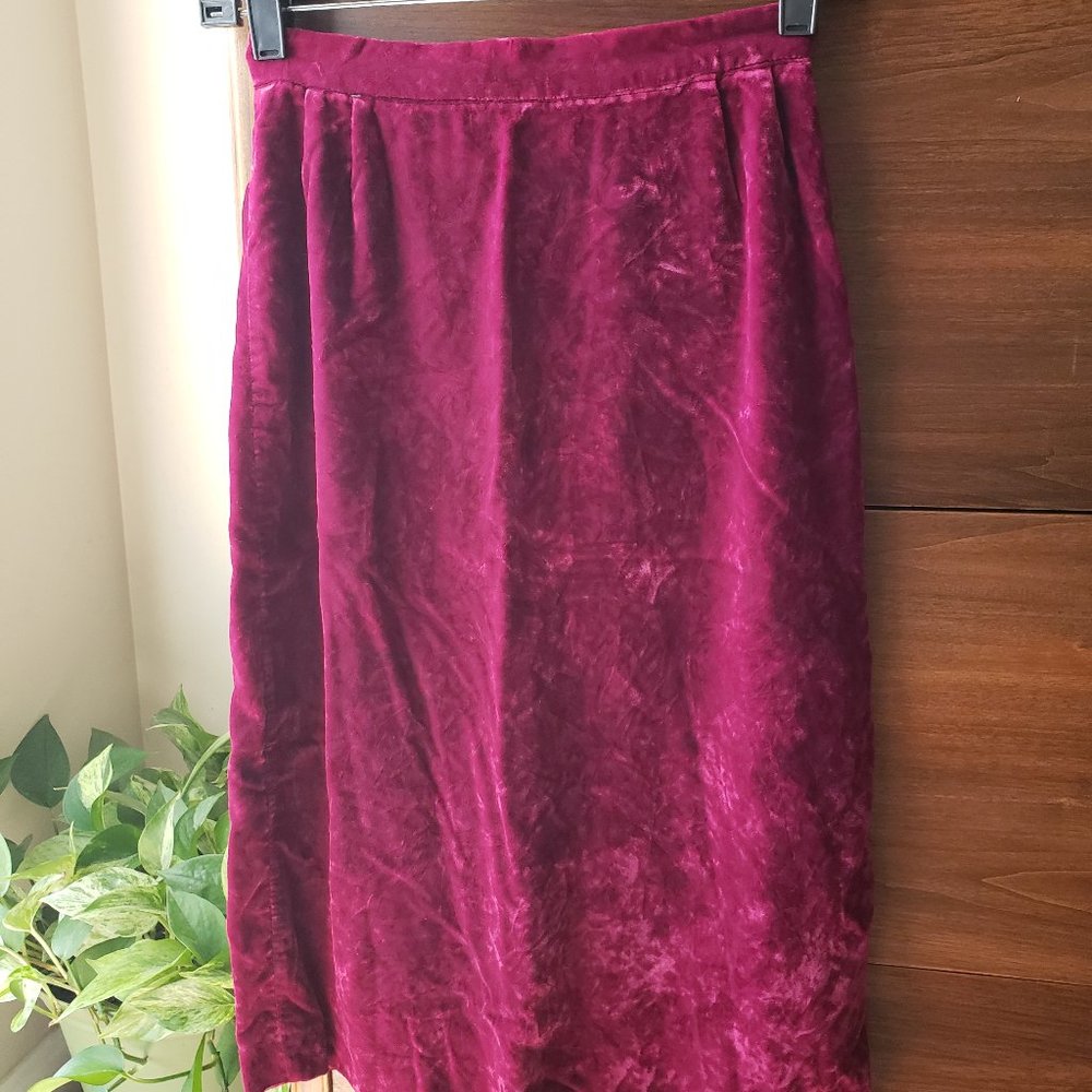 Vintage Velour Stright Skirt